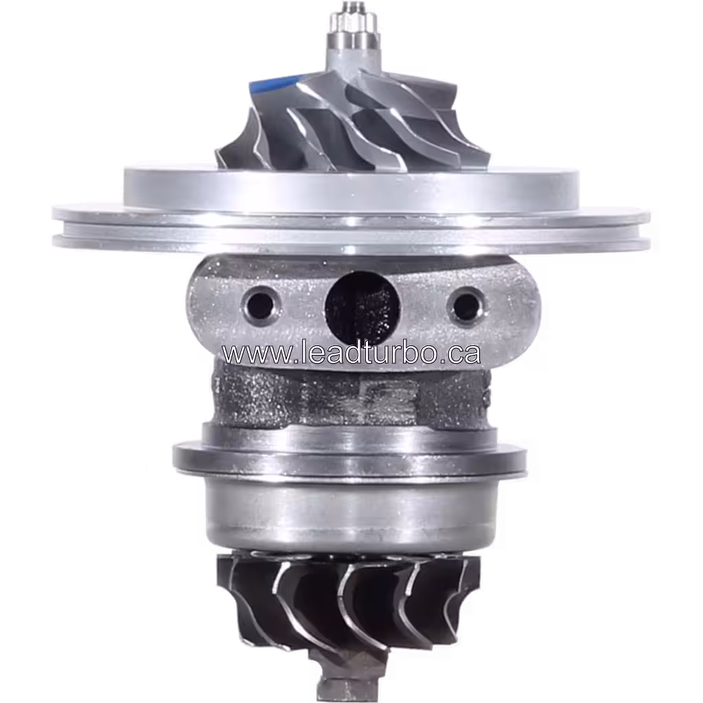 Vista frontal do core J96 FOR 80000174640 com roda do compressor prateada
