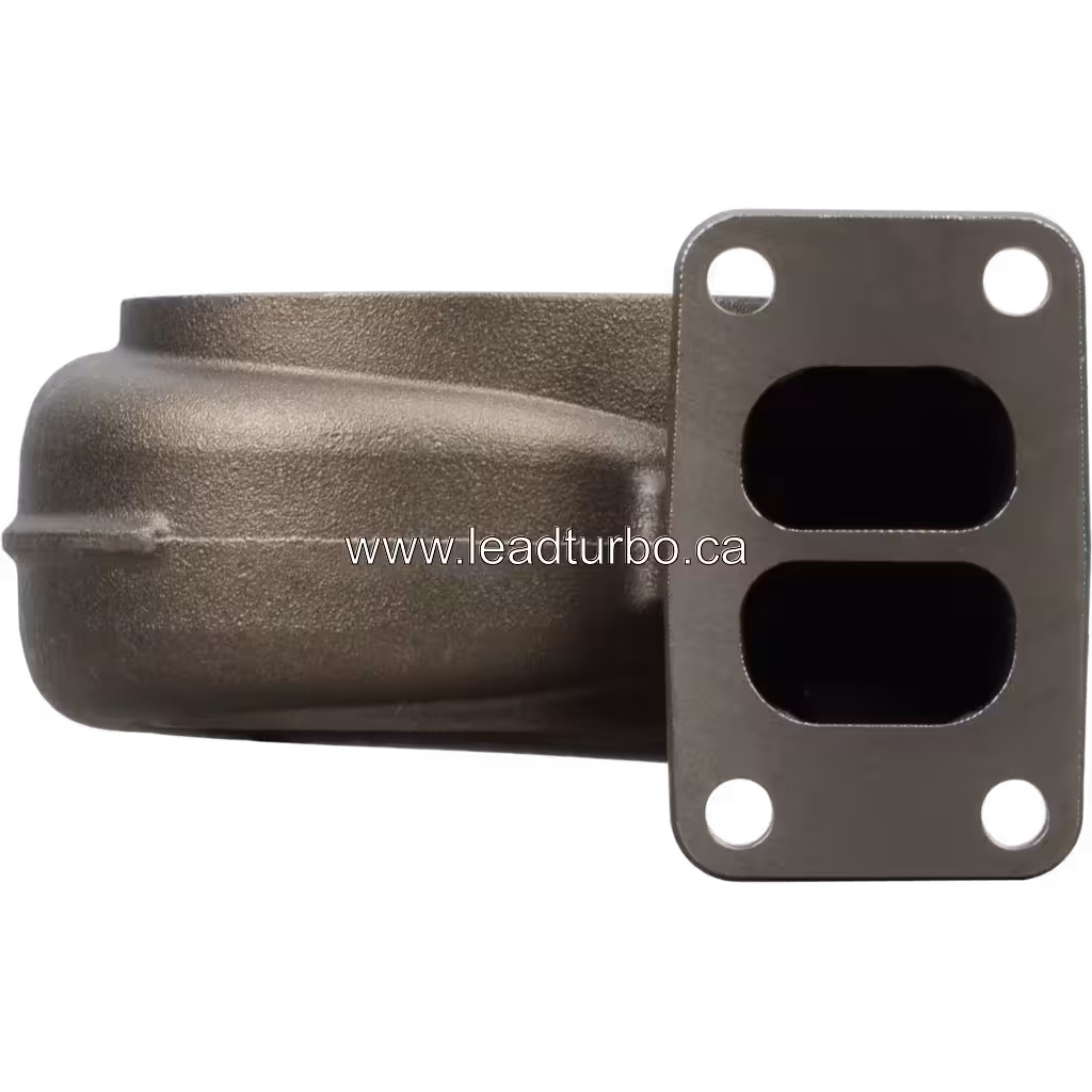 Turbine housing 3523277 H2A vista frontal con flange de seis pernos