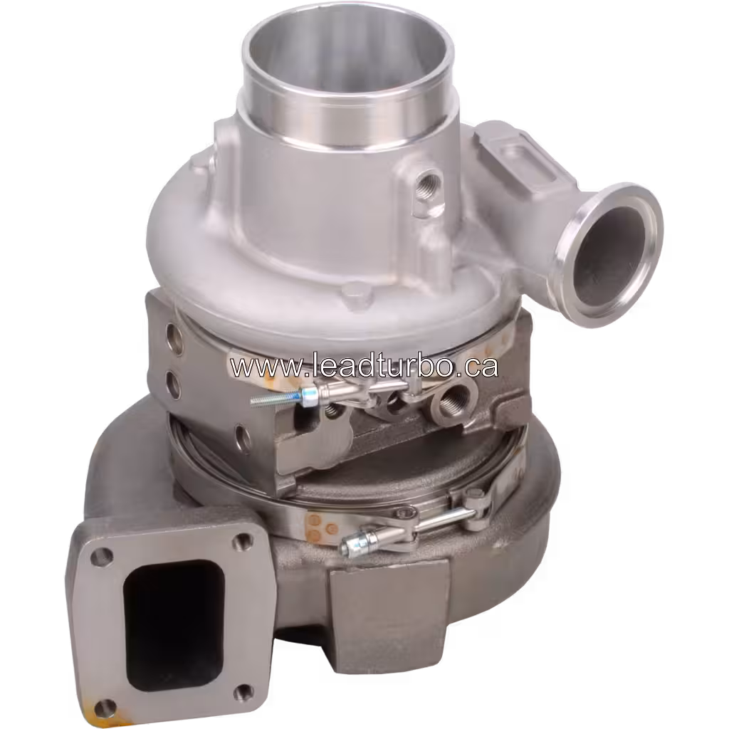 Vista lateral del turbocompresor aftermarket Cummins