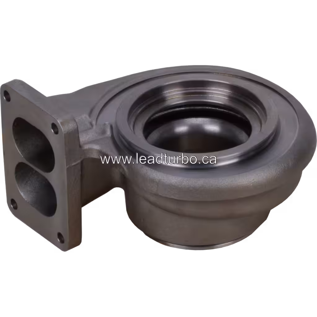 Turbine Housing 148387 mit Flansch und vier Schraublöchern, 45-Grad-Untenansicht