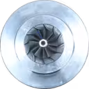 Vista frontal do core 53037100511 K03-2072GAAAA 5 88 com roda do compressor prateada