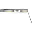 Deflector de aceite HY35W de metal con pestaña plana, vista frontal