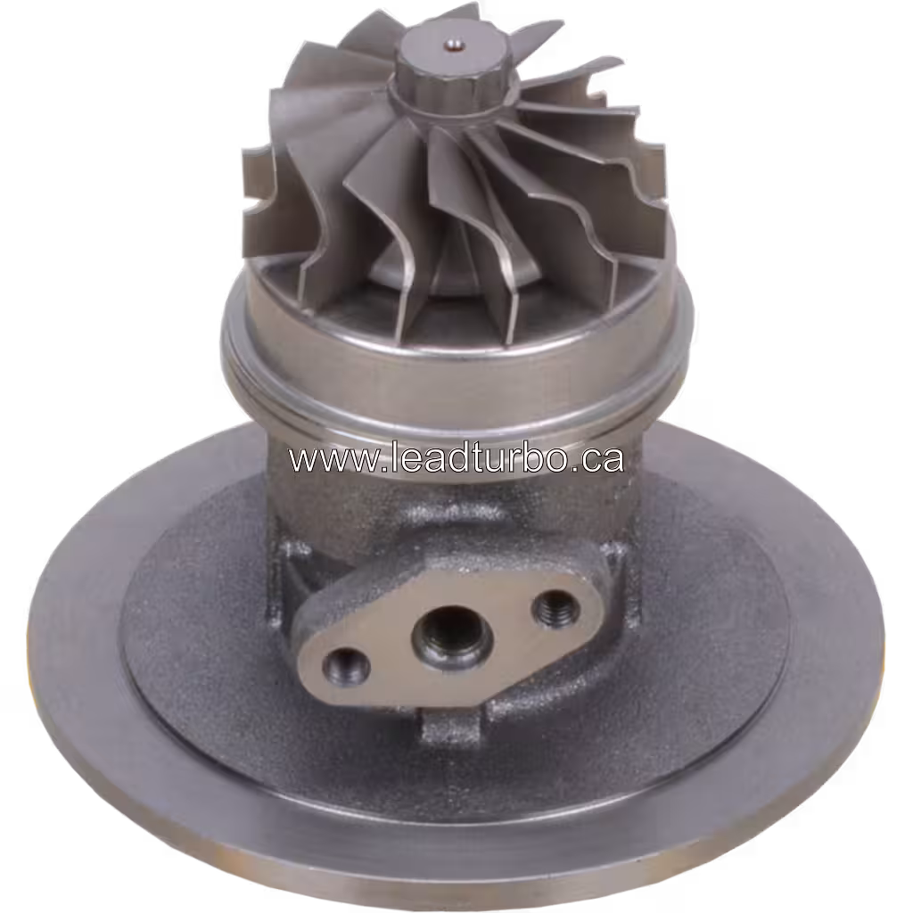 Vista inferior do core HX40 3535324 mostrando a roda da turbina e flange de montagem