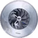 Vista frontal do core HX40 3535324 mostrando a roda do compressor