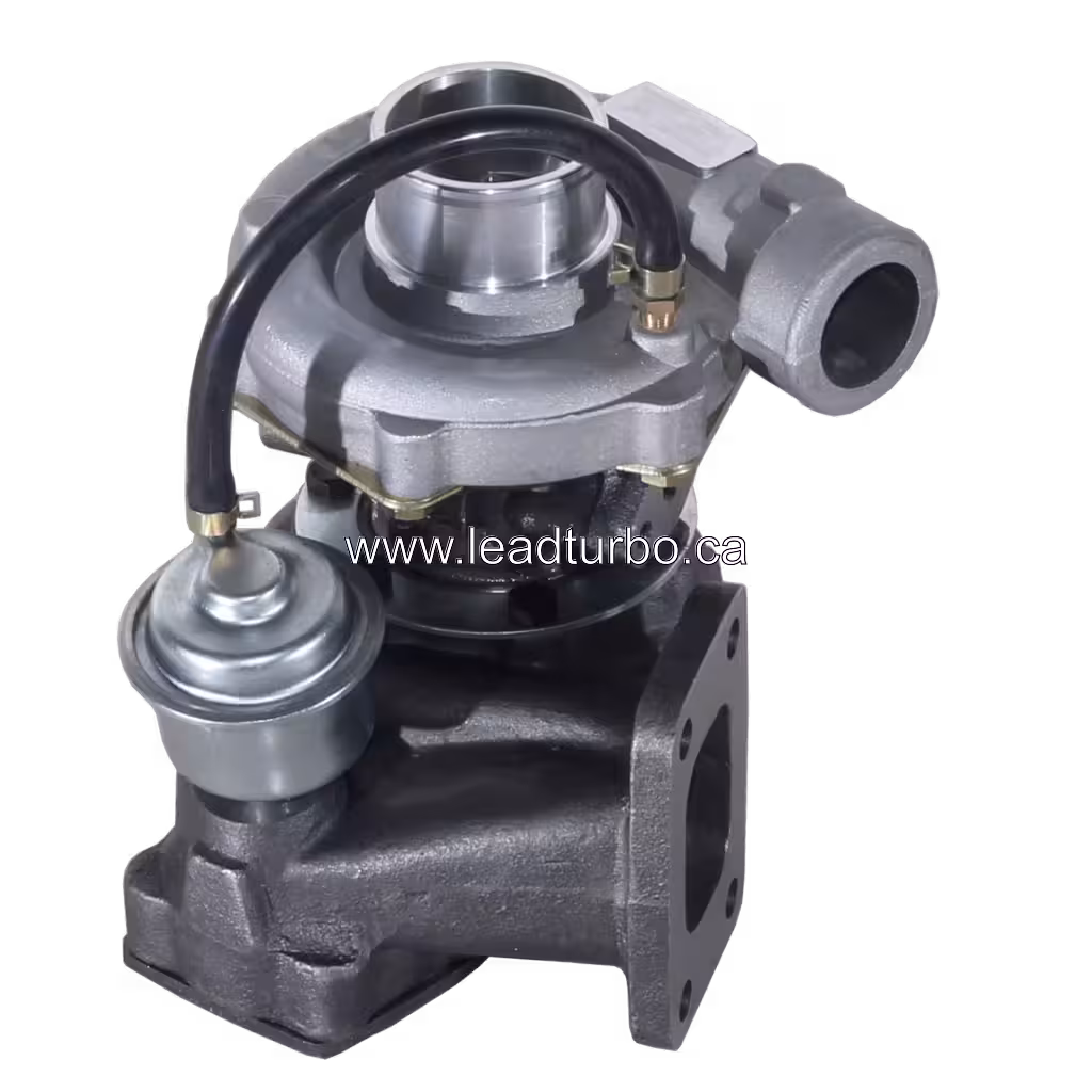 Turbosprężarka Perkins 3860CC widok boczny i uchwyty