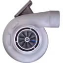 Turbo 6502-51-5040 KTR130-332AW vista frontal com carcaça do compressor prateada