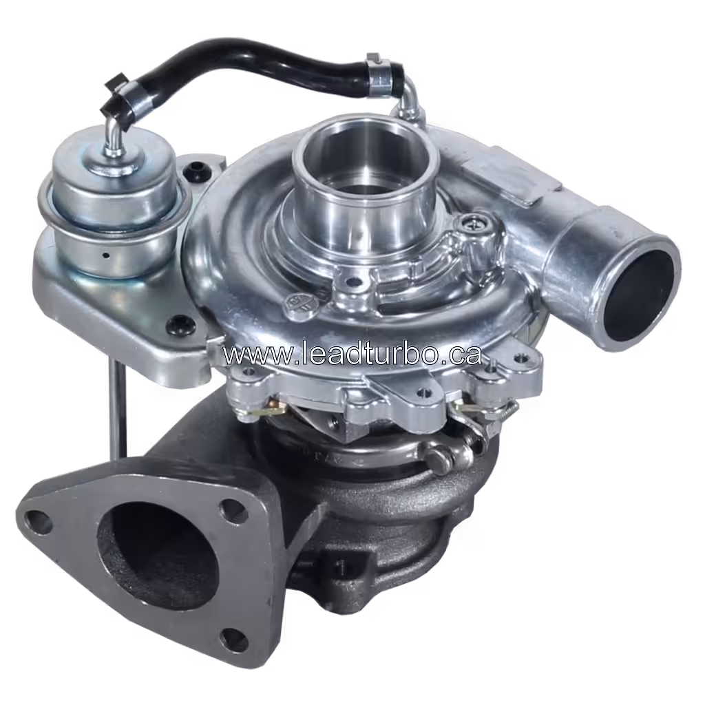 Turbolader Toyota 2KD-FTV Ansicht von oben mit Abgasaustritt