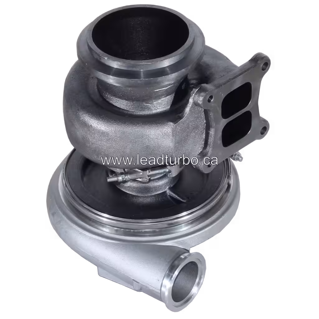 Турбокомпресор 3590044 HX55 заміна для Cummins ISM, M11 bottom 45 degree view