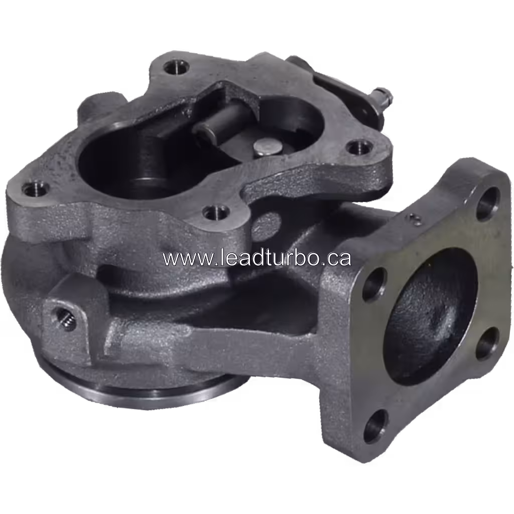 Vista frontal de carcasa de turbina aftermarket Toyota