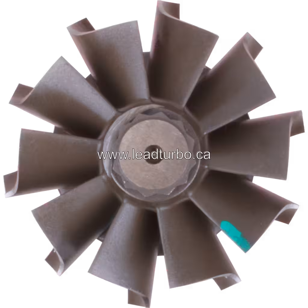Roda de turbina 317877 TW com lâminas curvas e eixo central