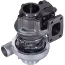 Turbo HX30W 3592121 vista inferior com flange de escape de 4 furos
