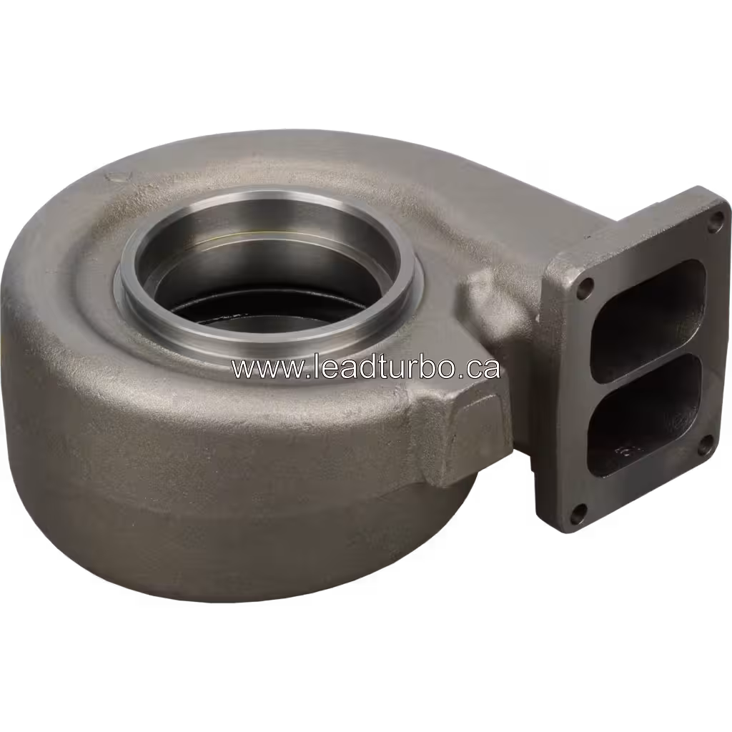 Detalhe dos flanges da carcaça do turbina Cummins