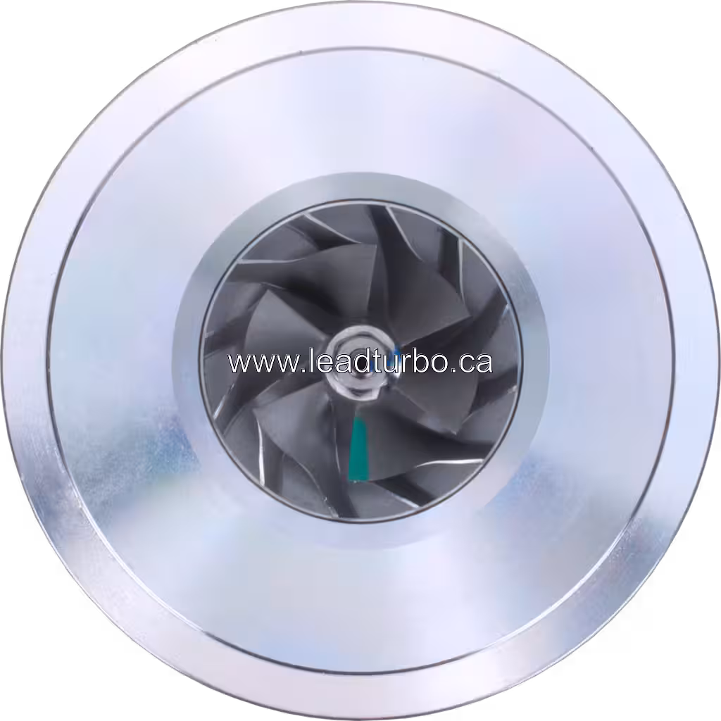 Core turbosprężarki J96 FOR 736210-0009-R widok z przodu