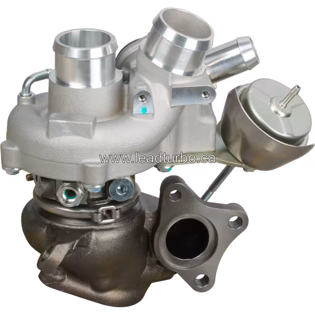 Vista lateral del turbo reemplazo BL3Z6K682D con referencia OEM 179205