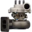 Vue avant du turbocompresseur 466334-0004 TA3401 avec roue de compresseur visible