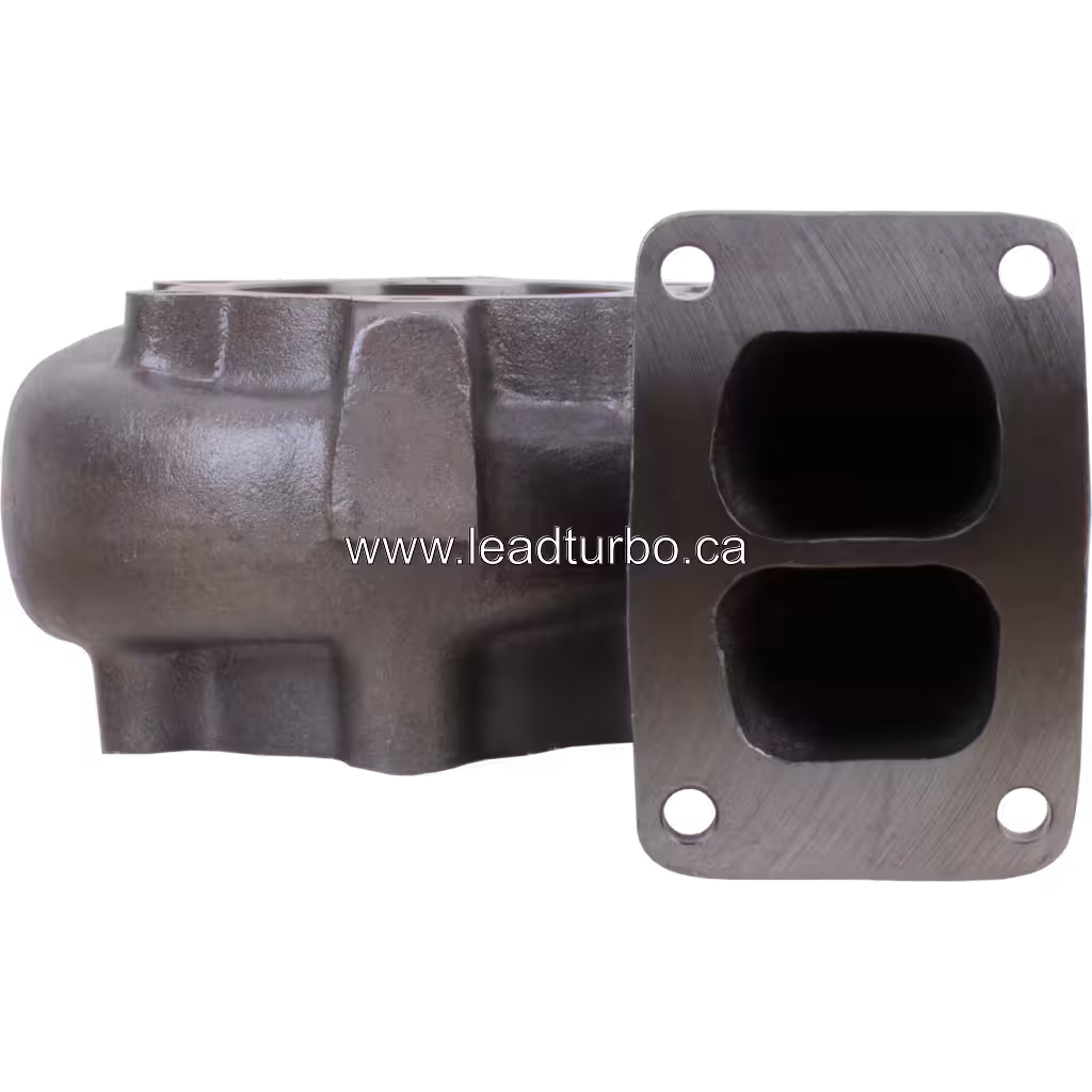 Turbine housing J96 FOR K36-87-01 TH vista frontal con flange de entrada de dos puertos