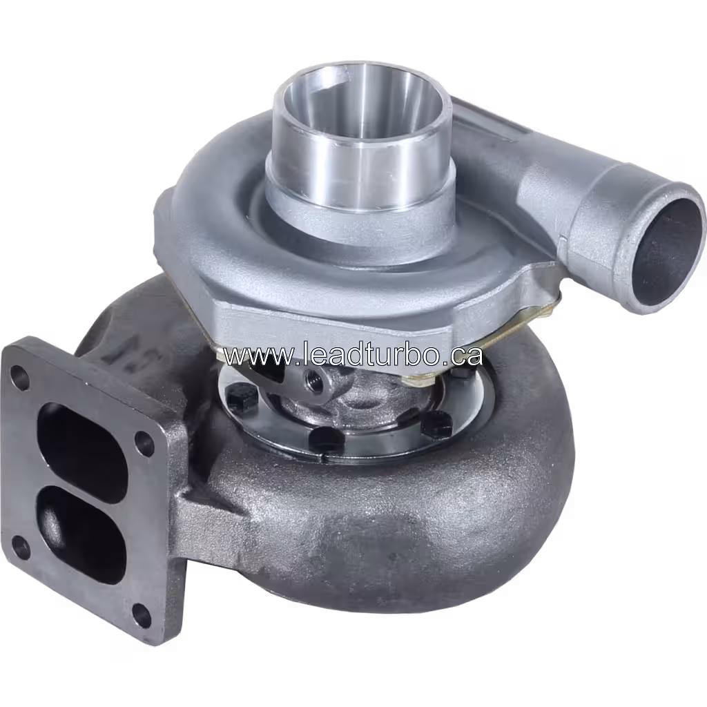 Turbocompresseur de remplacement 409410-0008 TO4B91 pour CAT D4E 45 degree view