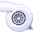 Turbocharger Komatsu SAA6D140E vista frontal