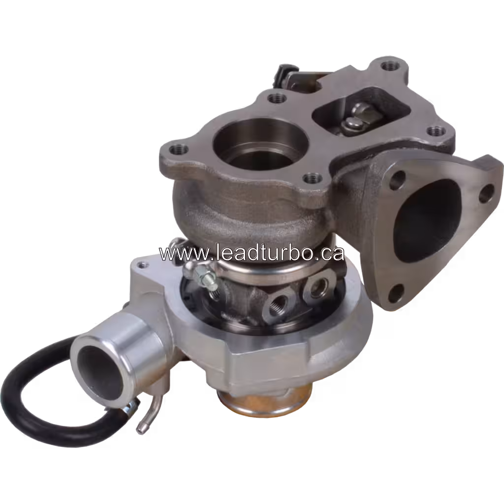 Turbo 282004A201 TF035HM-12T 4 para Hyundai H1 e Mitsubishi 4D56TI bottom 45 degree view