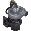 Turbocompresseur HX30W pour Cummins 4BTA vue supérieure avec boîtier compresseur
