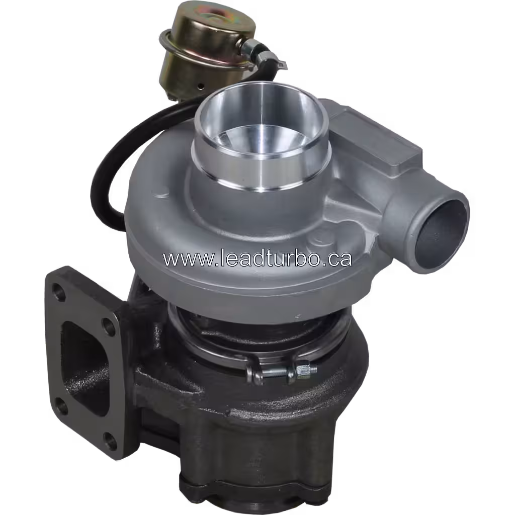 Turbosprężarka 3592121 HX30W widok z góry, siłownik i obudowa kompresora
