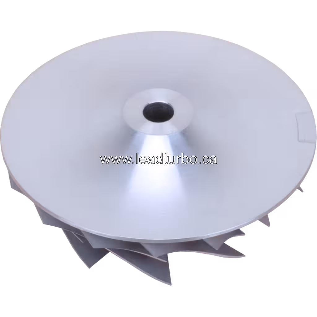 Roue de compresseur HX60 2836723 CW pour Scania DSI14-44 bottom 45 degree view