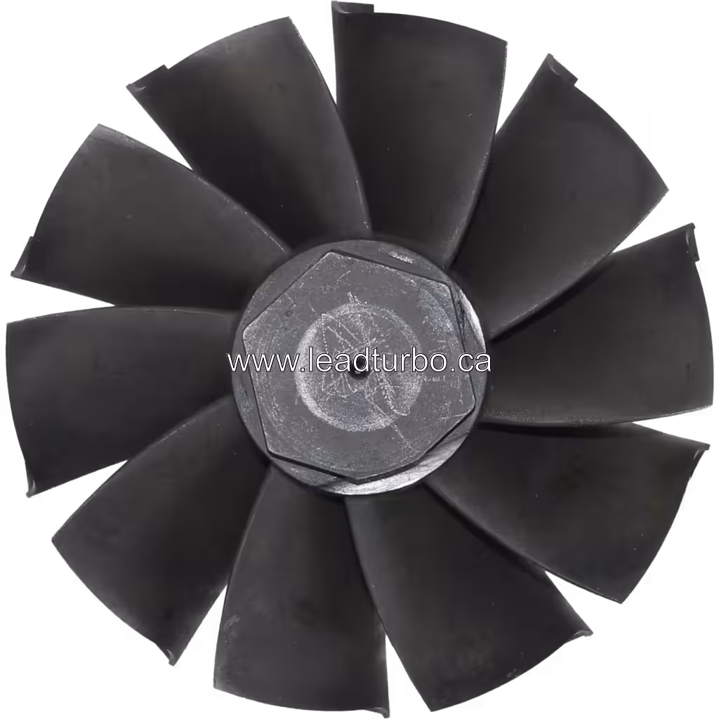 Détail de la roue de turbine en alliage