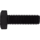 B16 M8X25 black hex head turbocharger bolt front view