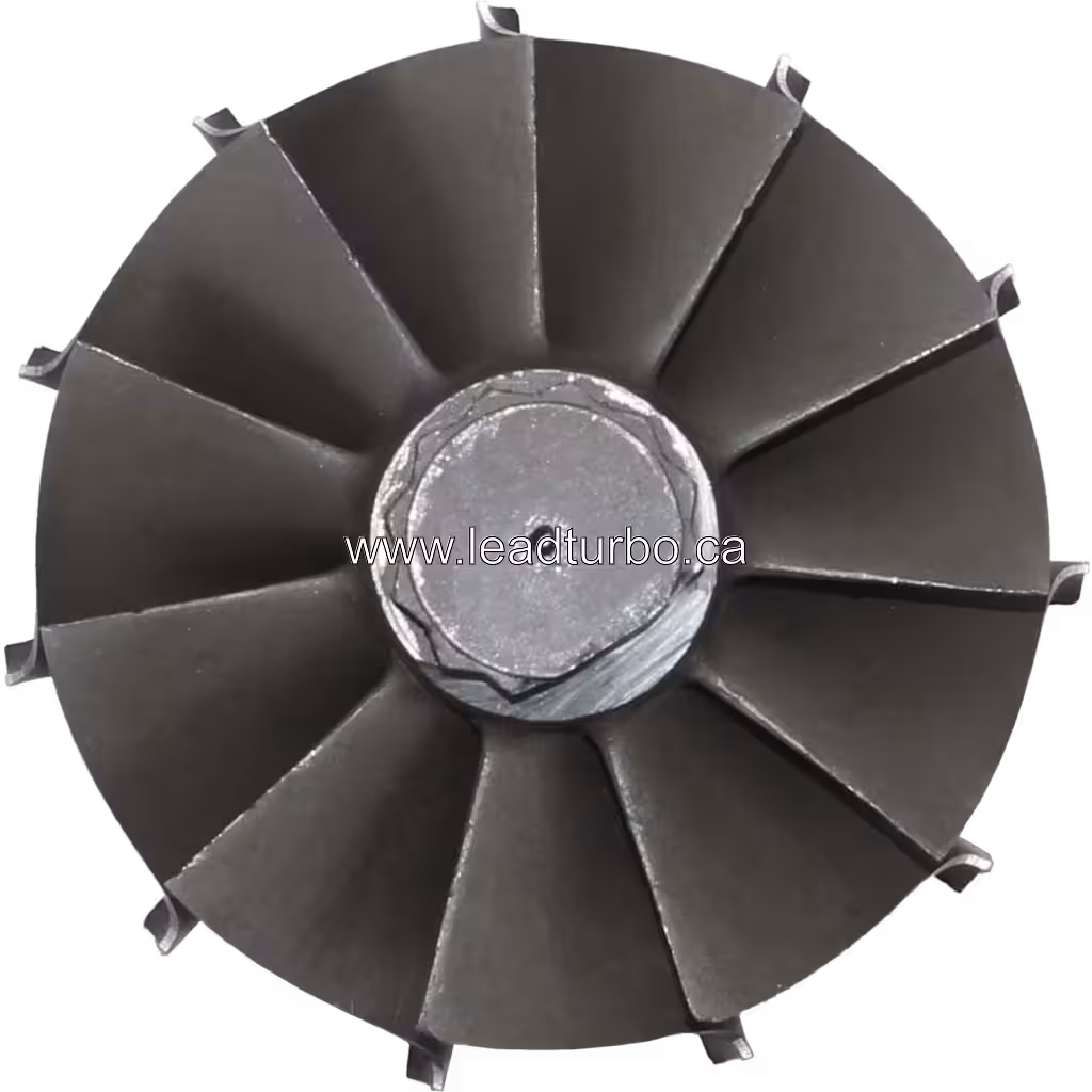 Turbina 179757 S510C004 widok z góry, geometryczna konstrukcja łopatek