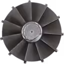 Turbina 179757 S510C004 widok z góry, geometryczna konstrukcja łopatek