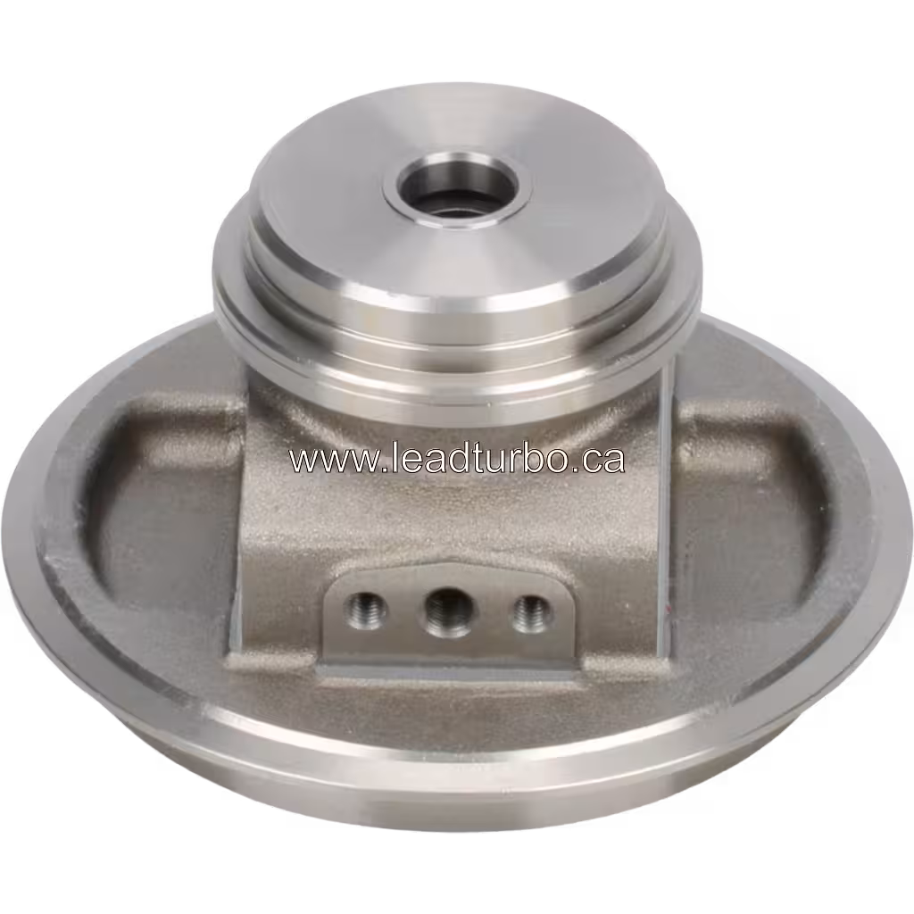 6505-71-0010 Bearing Housing Replacement for Komatsu D155 KTR110L Turbocharger bottom 45 degree view