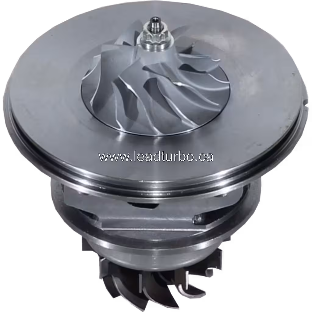 Turbolader Core 17202-74060: Turbinenrad und Montageflansch