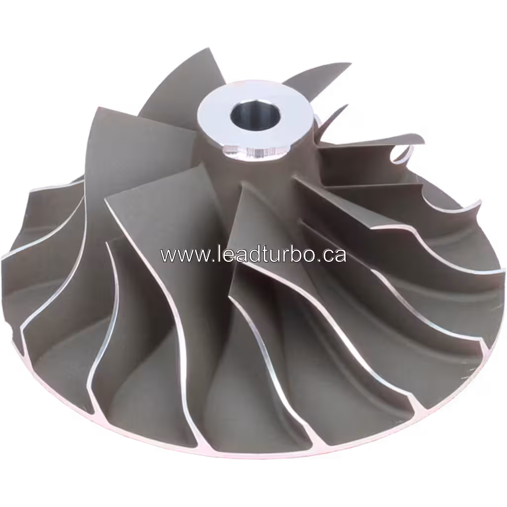 Rueda de compresor 169410 con palas curvas, vista replacement 45 grados