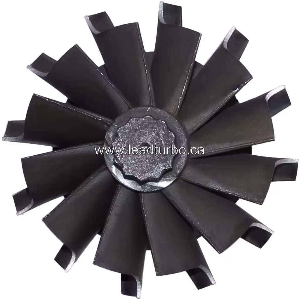 Roue de turbine 158396 pour turbocompresseur 3LM373 (CAT D6G 14G D6D) top view