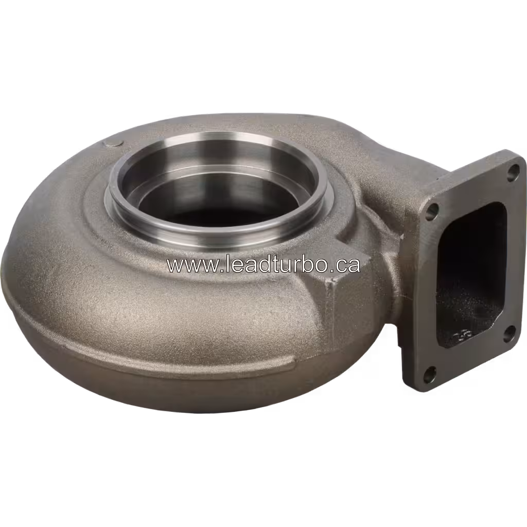 Carcaça de turbina HC5A com flange retangular e 4 furos, vista replacement
