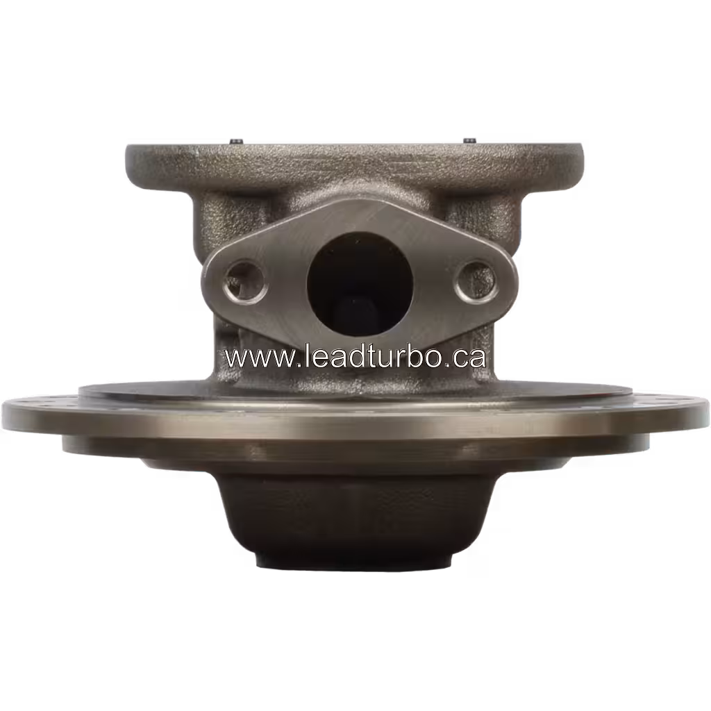 3594556 HX82 Turbolader-Lagergehäuse, Frontansicht mit Flansch und Befestigungslöchern