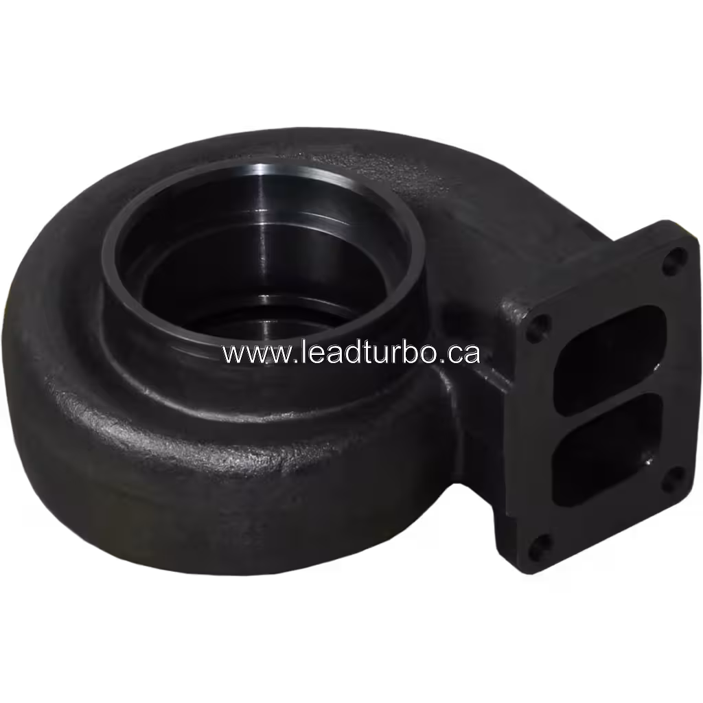 Vista lateral de carcasa turbina reemplazo aftermarket
