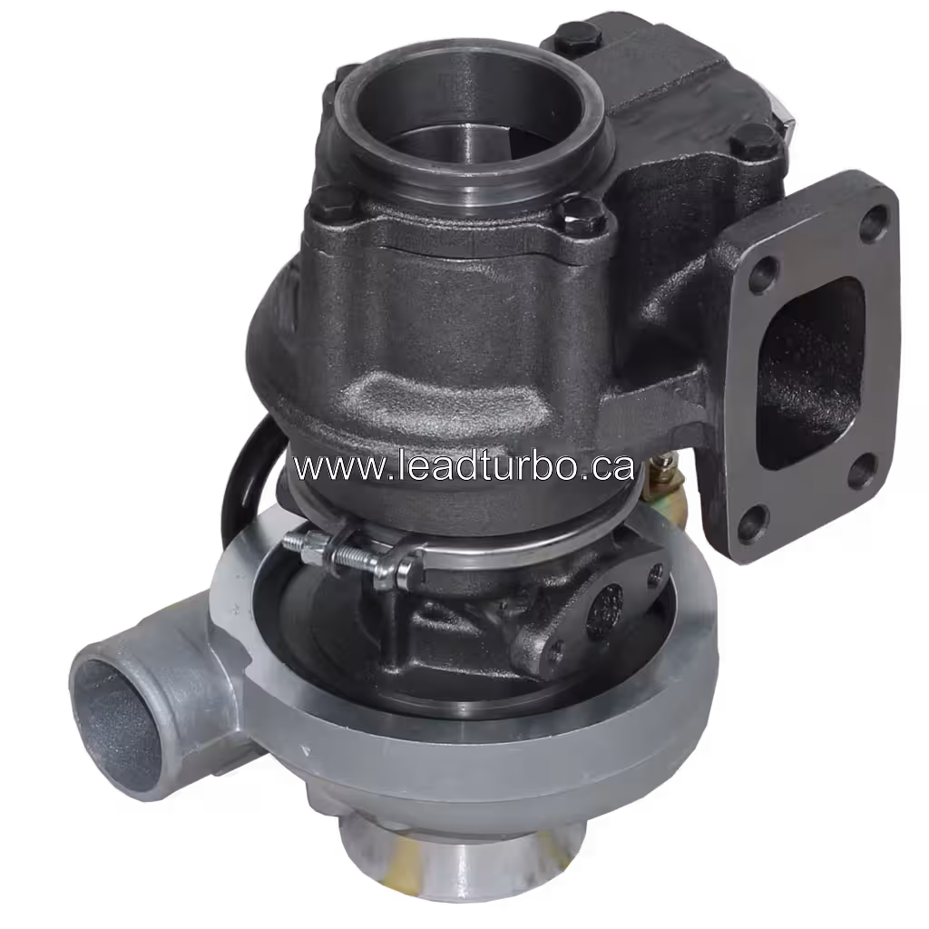 Turbosprężarka 4089319 HX30W zamiennik do Cummins 4BTAA bottom 45 degree view