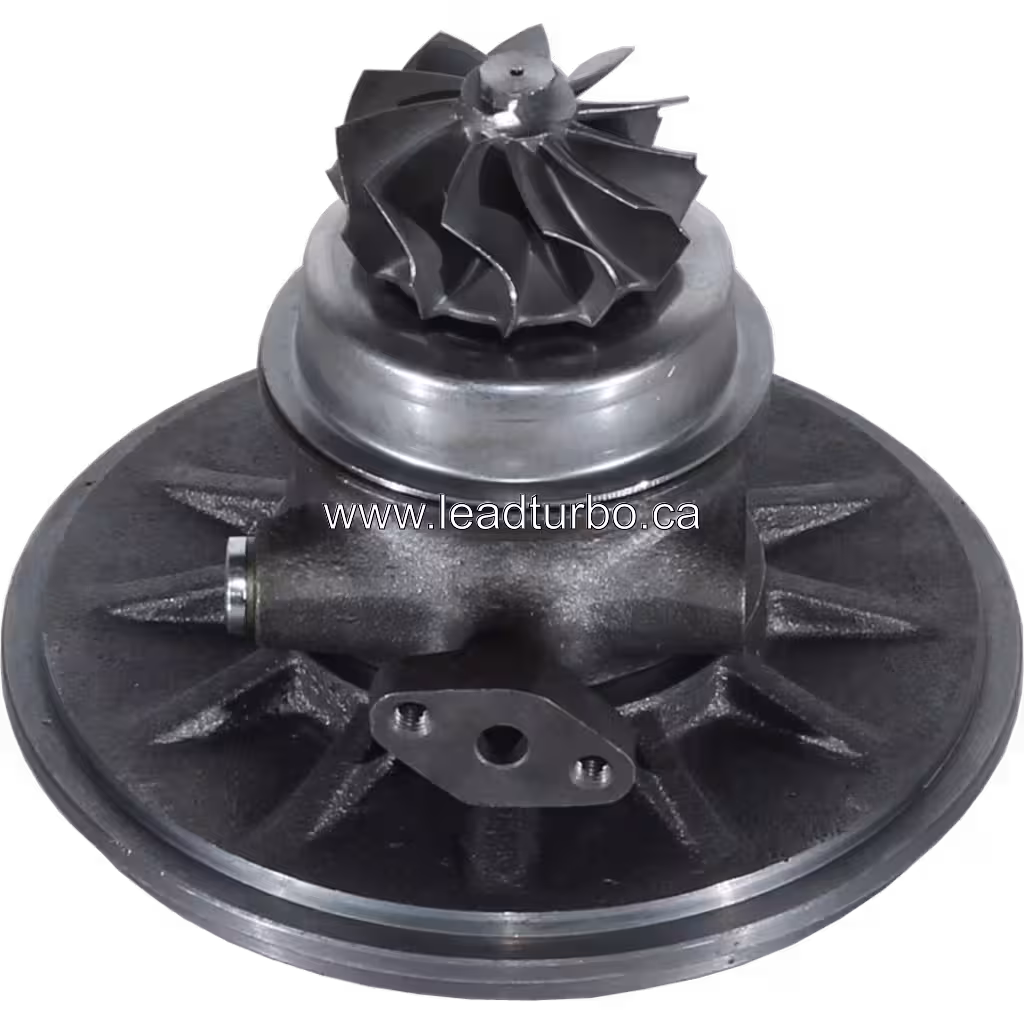 Detalle del alojamiento de rodamientos del core turbo Hino