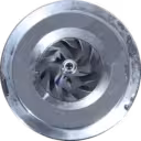 Core turbosprężarki GT2049S 433289-0290 widok z przodu, obudowa metalowa z kołami