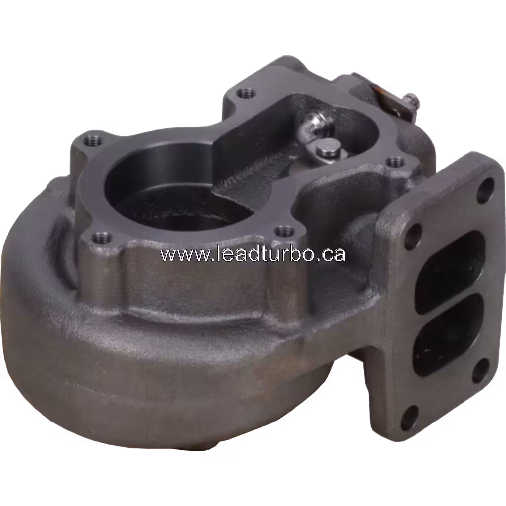 Carcasa de turbina de fundición gris oscuro para Cummins con soporte de actuador