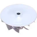 Vista inferior em 45 graus do compressor wheel 49185-40700 com placa traseira plana