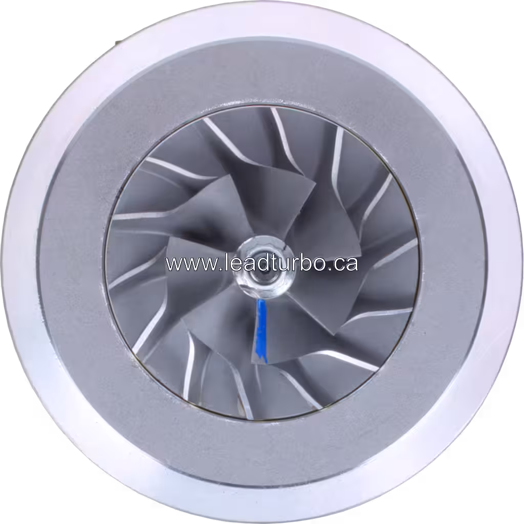Vista frontal del core H1C FOR 3802290 con rueda de compresor