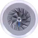 Vista frontal del core H1C FOR 3802290 con rueda de compresor
