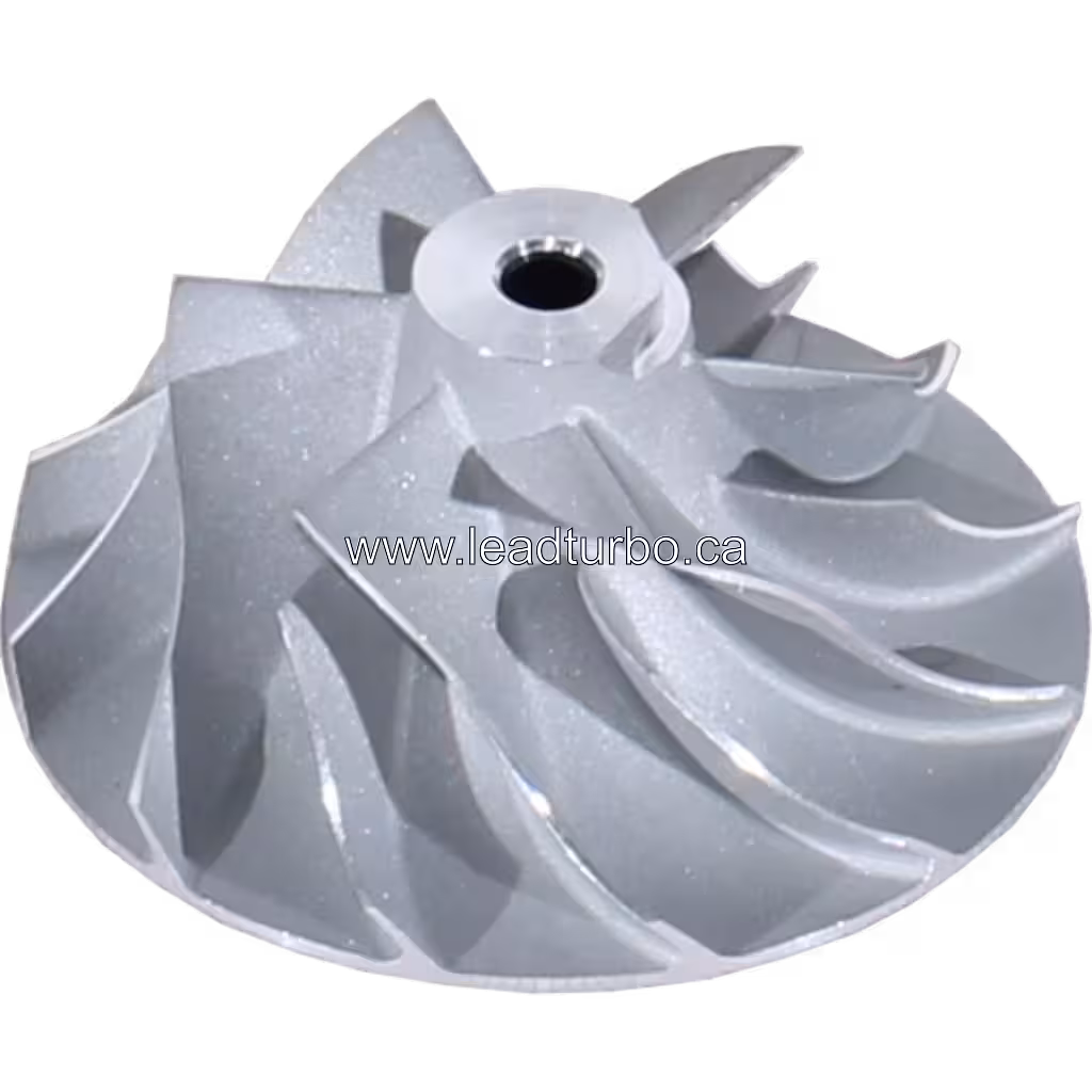 3539071 CW HX25 Compressor Wheel for IVECO Industrial 4CYL 4V CNH 45 degree view