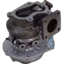 Vista do lado da turbina do turbo 8973659480 com flange de montagem