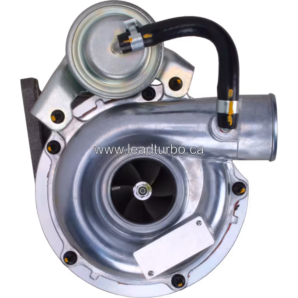 Turbo 8973659480 com carcaça do compressor prateada e carcaça do turbina escura