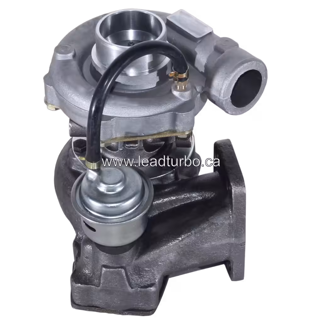Vista lateral del turbocompresor industrial Perkins 3860cc