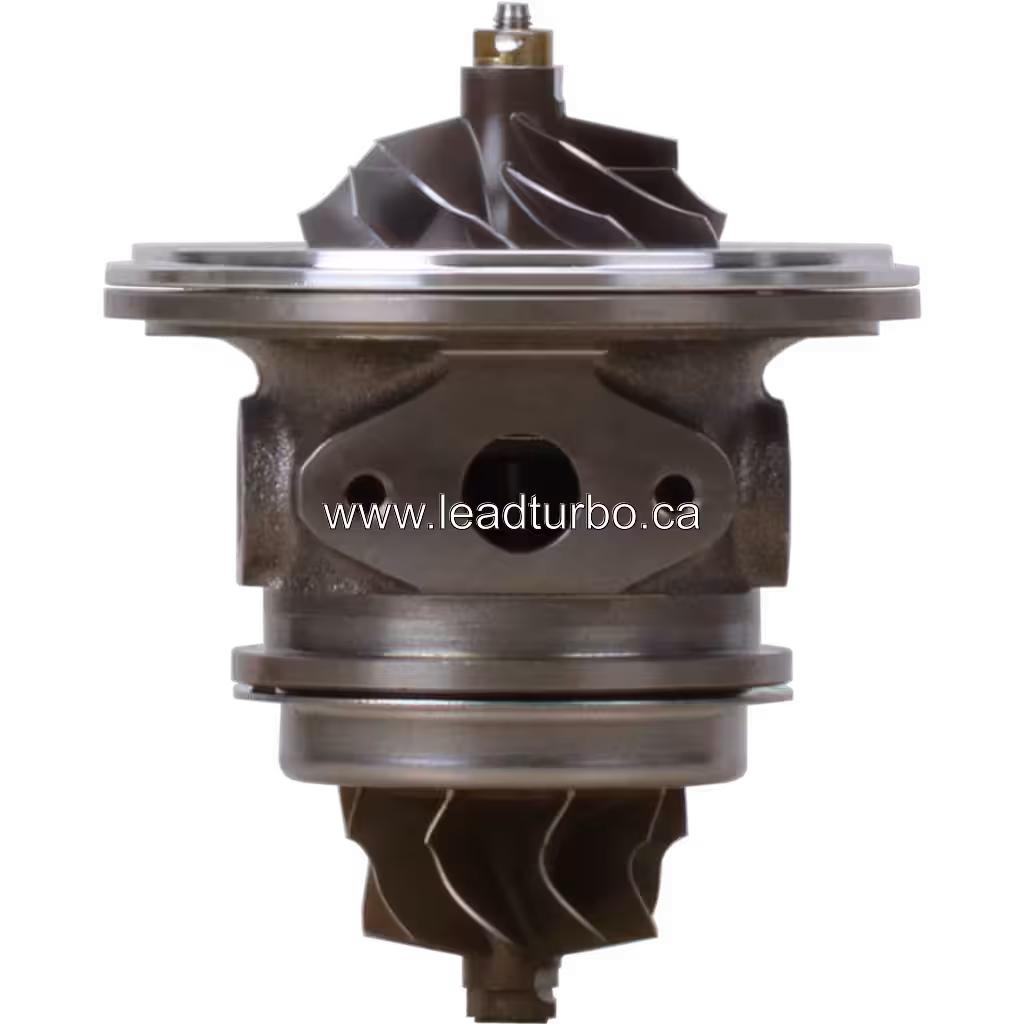Core FOR 047-276 HT12-11B для Nissan QD32TI: фронтальний вигляд турбінного та компресорного коліс