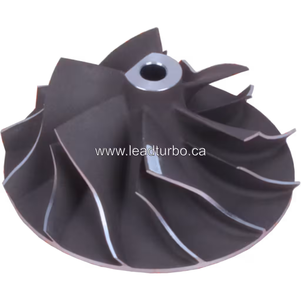 Detalle de la rueda de compresor turbo J96 repuesto